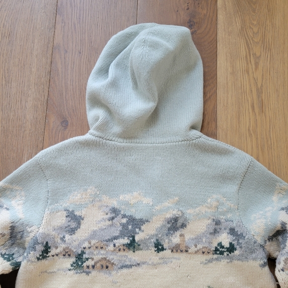 RARE Vintage EXCLUSIVE HAND KNIT LAUREN RALPH LAUREN ZIP WOOL Sweater Size P - Picture 12 of 14